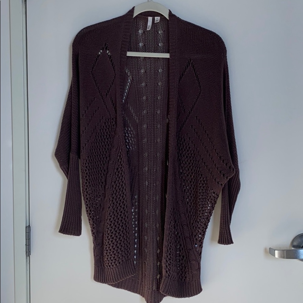Long purple/brown cardigan